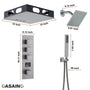 Luxurious Showerhead Shower System With 64 Colors Of Led Lighting And Bluetooth Technology