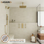16-Inch Boom Showerhead And 6-Inch Wall Bar Showerhead Deluxe Showerhead Shower System With Slider Bar And 6 Side Sprayers