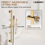 16-Inch Boom Showerhead And 6-Inch Wall Bar Showerhead Deluxe Showerhead Shower System With Slider Bar And 6 Side Sprayers