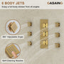 16-Inch Boom Showerhead And 6-Inch Wall Bar Showerhead Deluxe Showerhead Shower System With Slider Bar And 6 Side Sprayers