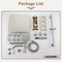 16-Inch Boom Showerhead And 6-Inch Wall Bar Showerhead Deluxe Showerhead Shower System With Slider Bar And 6 Side Sprayers