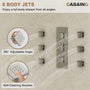 16-Inch Boom Showerhead And 6-Inch Wall Bar Showerhead Deluxe Showerhead Shower System With Slider Bar And 6 Side Sprayers