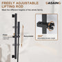 16-Inch Boom Showerhead And 6-Inch Wall Bar Showerhead Deluxe Showerhead Shower System With Slider Bar And 6 Side Sprayers