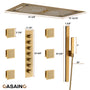6-Function Luxury Thermostatic Shower System with 64 Color LED Lights & Slide Bar