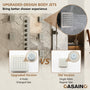 6-Function Luxury Thermostatic Shower System with 64 Color LED Lights & Slide Bar