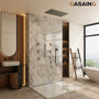6-Function Luxury Thermostatic Shower System with 64 Color LED Lights & Slide Bar