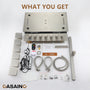 6-Function Luxury Thermostatic Shower System with 64 Color LED Lights & Slide Bar
