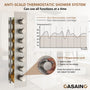 6-Function Luxury Thermostatic Shower System with 64 Color LED Lights & Slide Bar