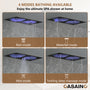 6-Function Luxury Thermostatic Shower System with 64 Color LED Lights & Slide Bar