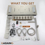 Rectangle Thermostatic Complete Shower System with LED Lights & Slide Bar