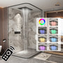 Rrectangular Ceiling-Mounted Thermostatic Shower System with LED Lights