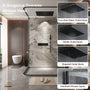 Rrectangular Ceiling-Mounted Thermostatic Shower System with LED Lights