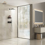 12" Wall-Mounted Thermostatic Shower System with Side Massage Spout