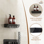 12" Wall-Mounted Thermostatic Shower System with Side Massage Spout