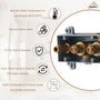 12" Wall-Mounted Thermostatic Shower System with Side Massage Spout
