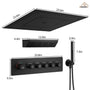 23.6" Luxurious 5-Function Ceiling-Mounted Thermostatic Shower System with Neck Spa Outlet