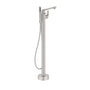 Stand Alone Brass Tub Faucet Waterfall Freestanding Bathtub Filler with Hand Shower