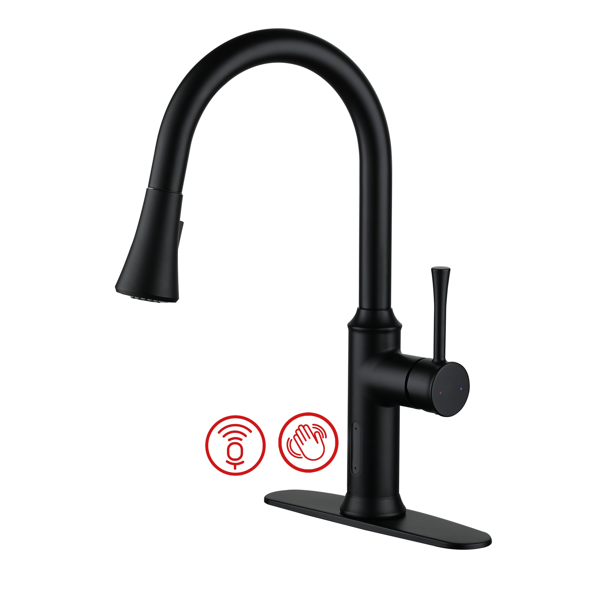 Smart Voice-Controlled Kitchen Faucet with Pull Down Sprayer and Touchless Technology