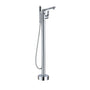 Stand Alone Brass Tub Faucet Waterfall Freestanding Bathtub Filler with Hand Shower