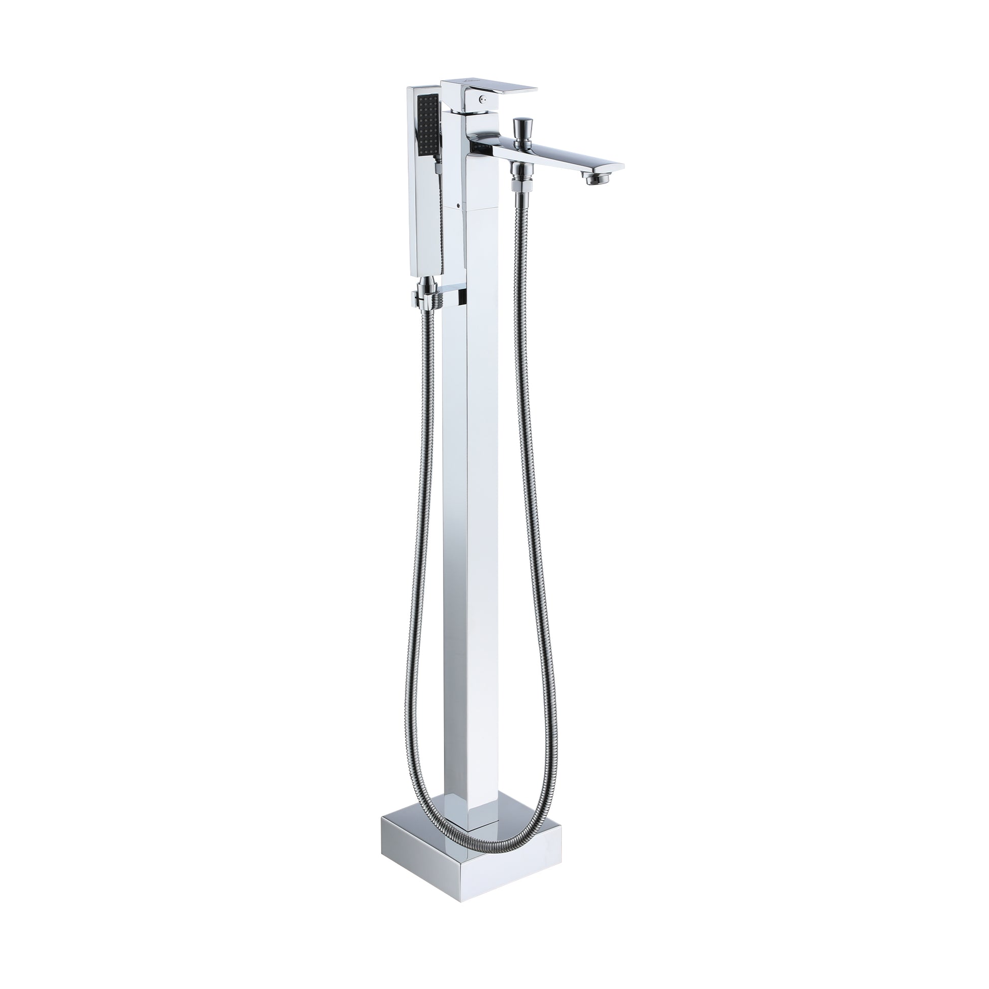 Waterfall Freestanding Bathtub Faucet with Hand Shower in Matte Black, Chrome Plated, Brushed Nickel, Brushed Gold