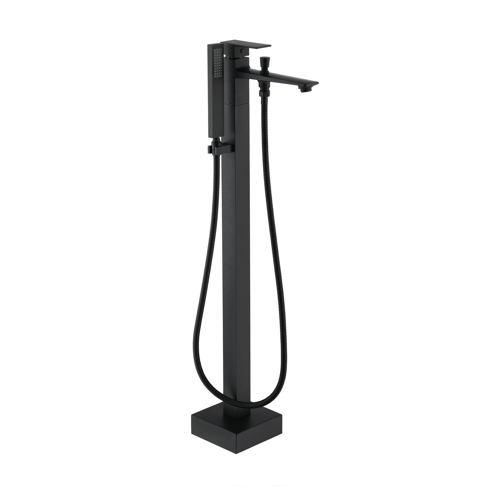 Waterfall Freestanding Bathtub Faucet with Hand Shower in Matte Black, Chrome Plated, Brushed Nickel, Brushed Gold