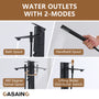 Waterfall Freestanding Bathtub Faucet with Hand Shower in Matte Black, Chrome Plated, Brushed Nickel, Brushed Gold