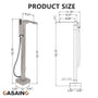 Free Standing Tub Filler Brass Bathtub Faucet with Hand Held Shower