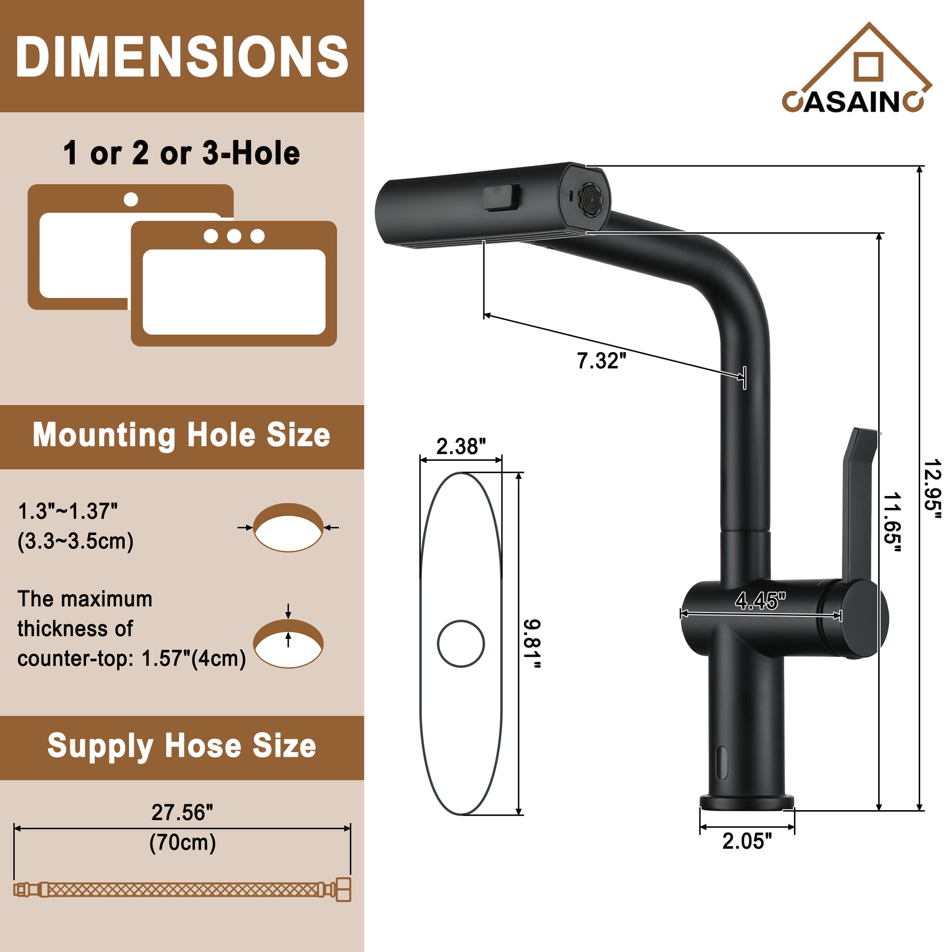 Touchless Single Handle Kitchen Faucet with 3 Functions Spray