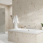 3-Handle Deck-Mounted Waterfall Roman Tub Faucet with Hand Shower