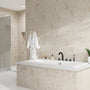 3-Handle Deck-Mounted Waterfall Roman Tub Faucet with Hand Shower