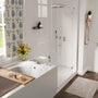 3-Handle 5 Holes Deck-Mounted Bathtub Faucet with Handheld Shower