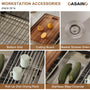 CASAINC 33 inch Stainless Steel Topmount Workstation Kitchen Sink