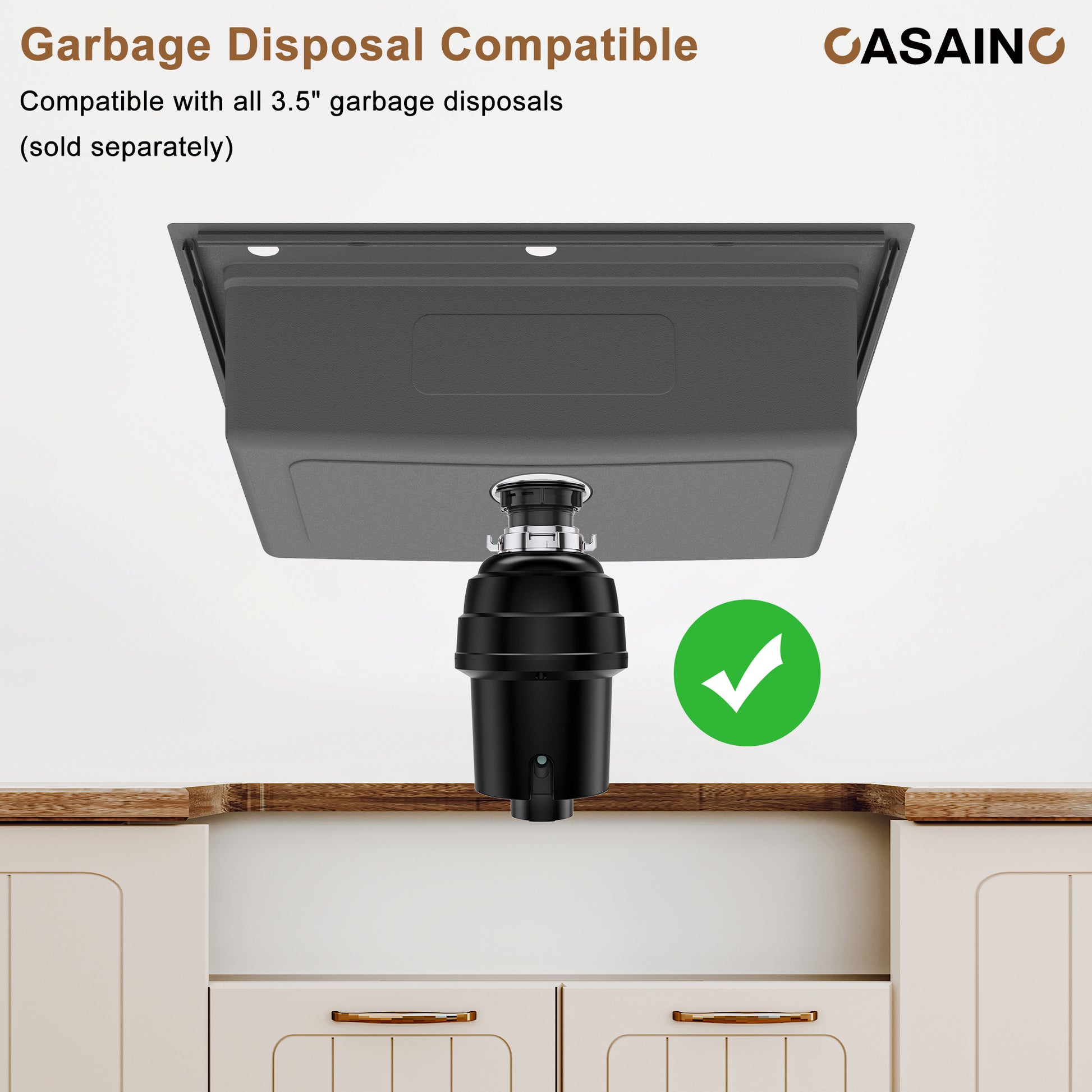 CASAINC 33 inch Stainless Steel Topmount Workstation Kitchen Sink