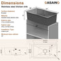 CASAINC 31 inch SUS304 Stainless Steel Undermount Workstation Kitchen Sink 18 gauge