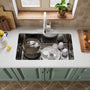 CASAINC 31 inch SUS304 Stainless Steel Undermount Workstation Kitchen Sink 18 gauge