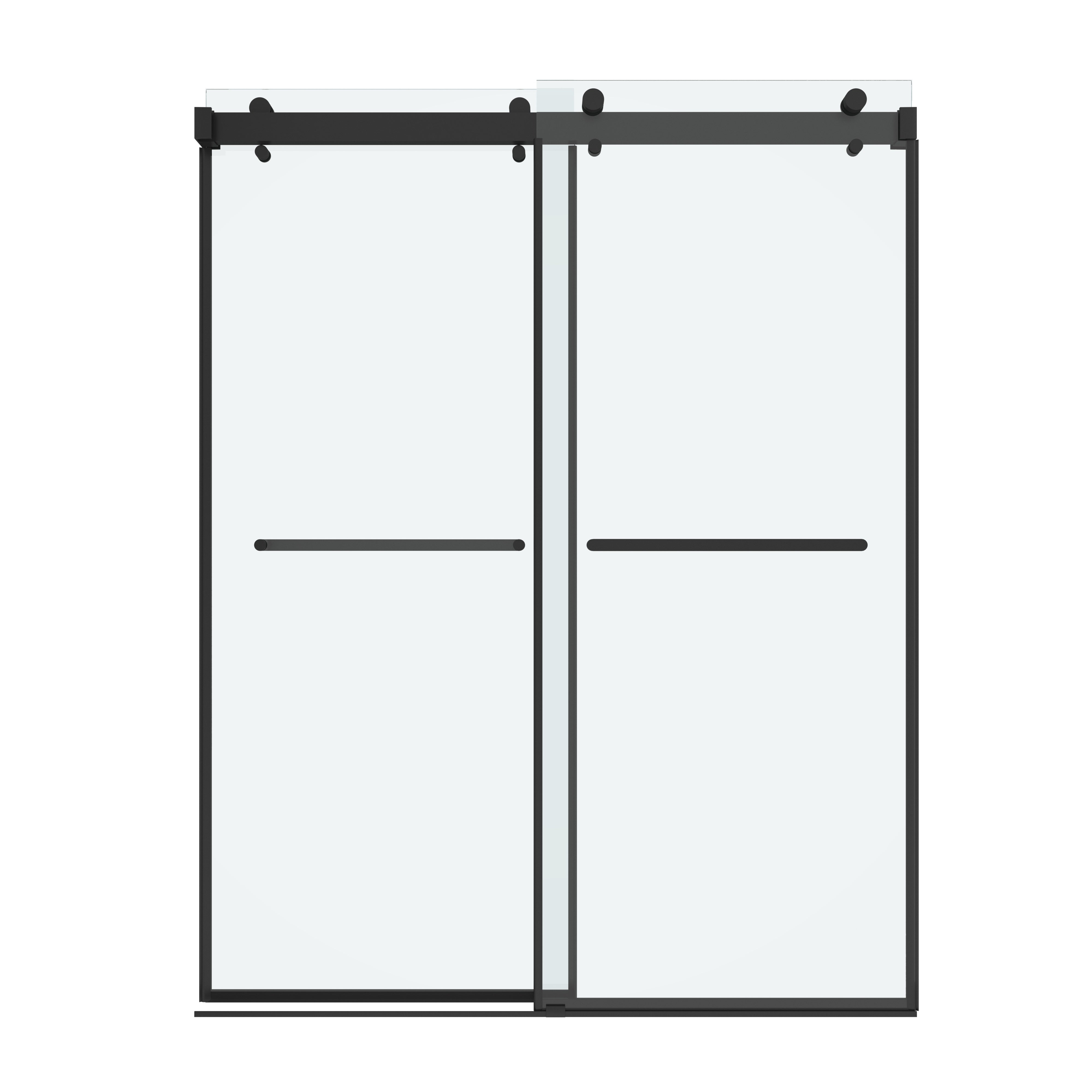 Shower Door 60" W x 76" H Dual Panel Frameless Bypass Sliding Shower Door, Reversible Entry Design