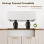 White 33-Inch Double Bowl Fireclay Farmhouse Sink Glossy Apron Front Kitchen Sink
