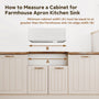 33 Inch Single Bowl White Fireclay Farmhouse Kitchen Sink Glossy Apron Front