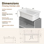 33 Inch White Fireclay Kitchen Sink Undermount Single Bowl with Sleek Glossy Finish