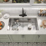copy Stainless Steel Workstation Sink & Faucet Set black