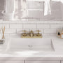 8" 3-Hole Brushed Gold Widespread Bathroom Sink Faucet with 2 Handles