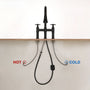 2 Handle 3-Hole Widespread Kitchen Faucet with 3-Mode Aerator and 360° Swivel Spout