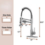 Pull-Down Kitchen Faucet with Purified Water Port - 3 Function Spray & Deck Plate