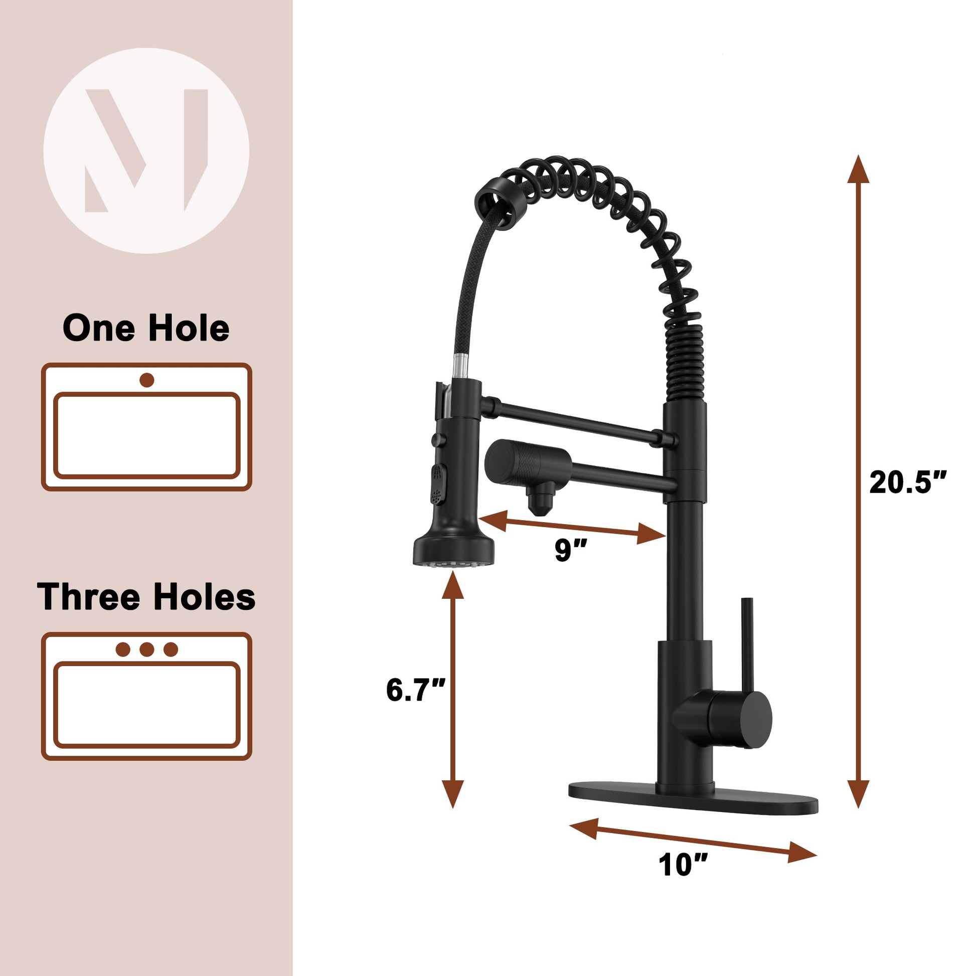 Kitchen Faucet with Pull Down, 1.8 gpm Single Handle Kitchen Sink Faucet