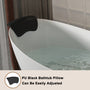 CASAINC 59/67" Matte White Stone Resin Adult Freestanding Soaking Tub with Cushions
