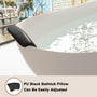 CASAINC 59/67" Matte White Stone Resin Adult Freestanding Soaking Tub with Cushions