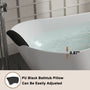 CASAINC 59/67" Matte White Stone Resin Adult Freestanding Soaking Tub with Cushions