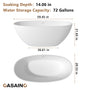 59"/63"/67" Freestanding Oval Solid Surface Stone Bathtub with Center Drain and cUPc Certification, Matte White (With/without Tub Faucet)