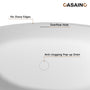 59"/63"/67" Freestanding Oval Solid Surface Stone Bathtub with Center Drain and cUPc Certification, Matte White (With/without Tub Faucet)