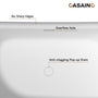 67" Freestanding Solid Surface Stone Bathtub - Matte White Finish, Center Drain, cUPc Certified, Double-Ended High-Back Design(With/without Tub Faucet)